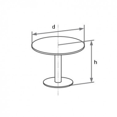 Конференц-стол круглый на алюминиевой опоре БОСТОН