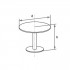 Конференц-стол круглый на алюминиевой опоре БОСТОН