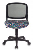 Кресло детское Бюрократ CH-296NX черный карандаши крестовина пластик