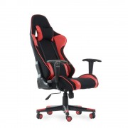 Кресло Barneo K-50 черная сетка красные вставки, газлифт 3кл, реклайнер игровое